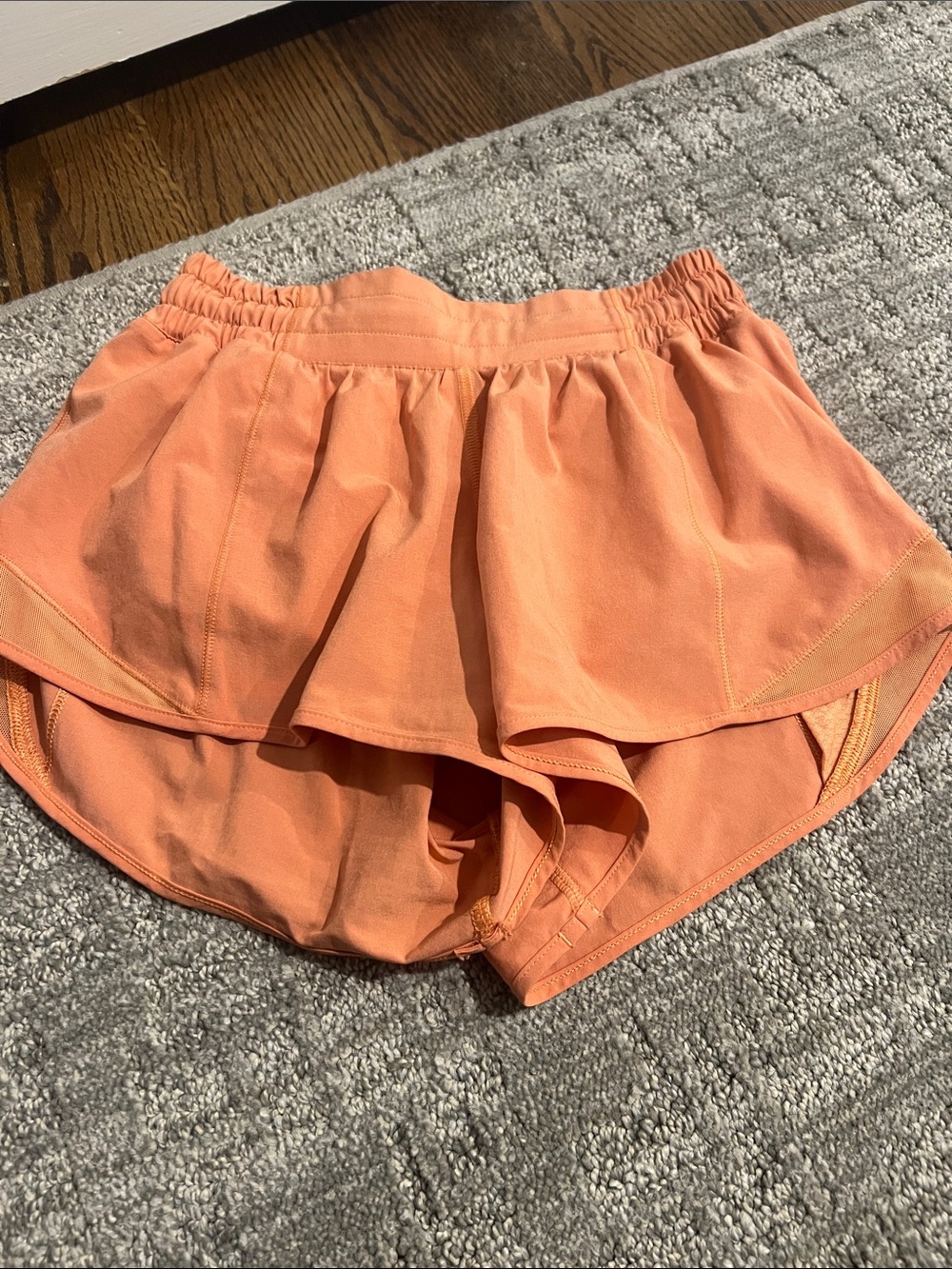 Lululemon Hotty Hot Active Layered Shorts - Peach Orange